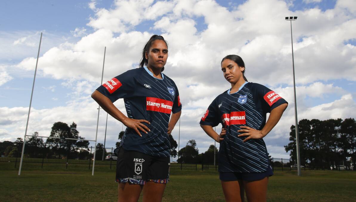 BLUE PRIDE: Shakiah and Rhiannon Tungai will play in next week's Women's State of Origin double-header at North Sydney Oval. Photo: Anna Warr