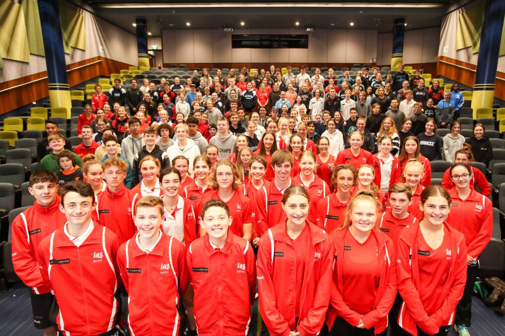 The Illawarra Academy of Sport scholarship holders at Saturday's induction day. Photo: Adam McLean.
