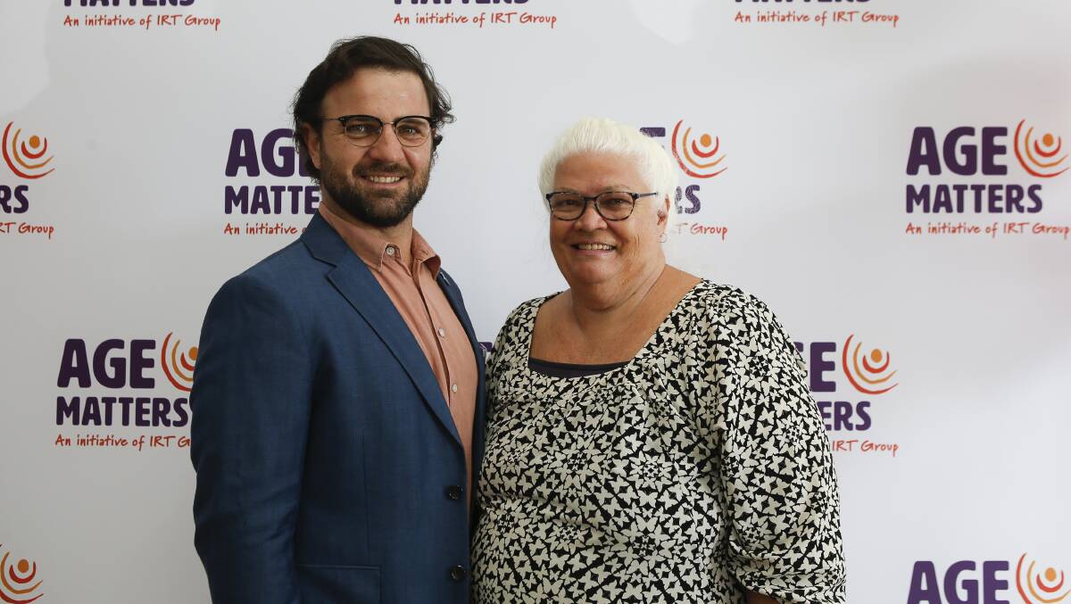 Pauline West, pictured with Toby Dawson, was assisted in finding permanent housing by the IRT Foundation, now known as Age Matters. Picture: Anna Warr 