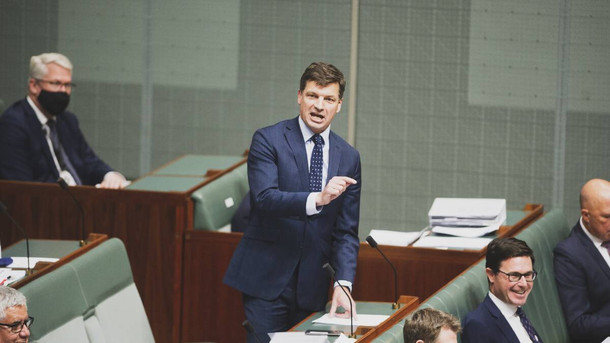 Minister for Energy and Emissions Reduction Angus Taylor says Australia's bid to slash emissions will not come at the expense of the economy. Picture: Dion Georgopoulos 