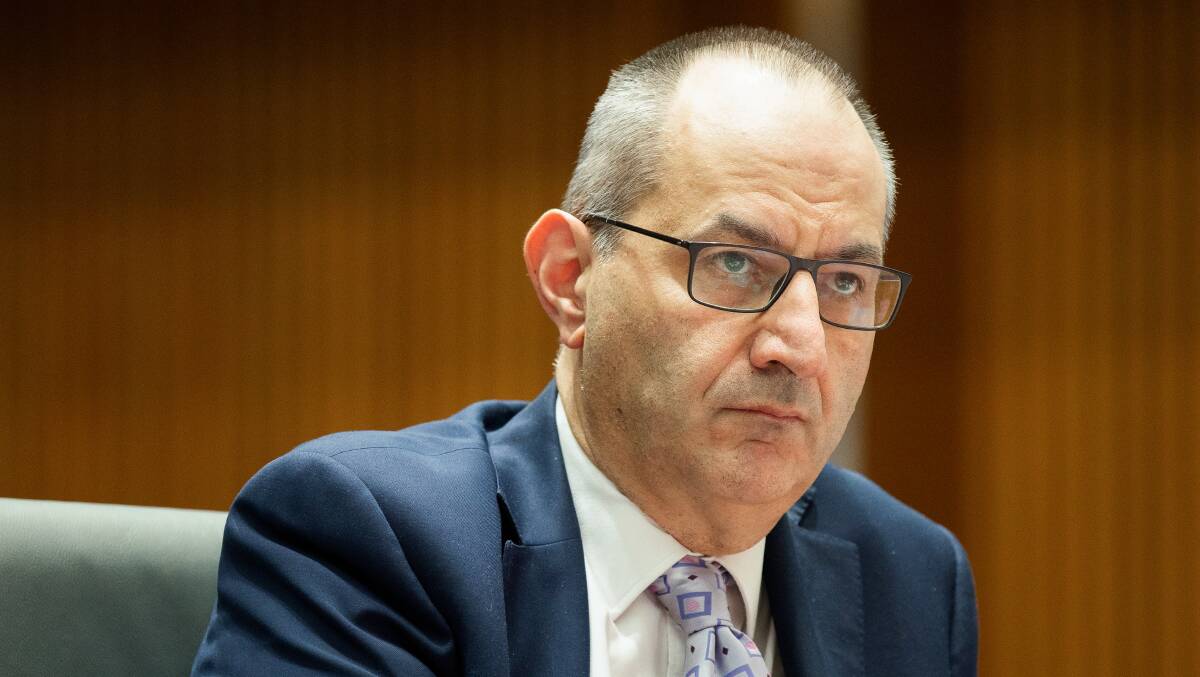 Department of Home Affairs secretary Mike Pezzullo during a Senate estimates hearing. He is one of the most high-profile public servants. Picture: Sitthixay Ditthavong