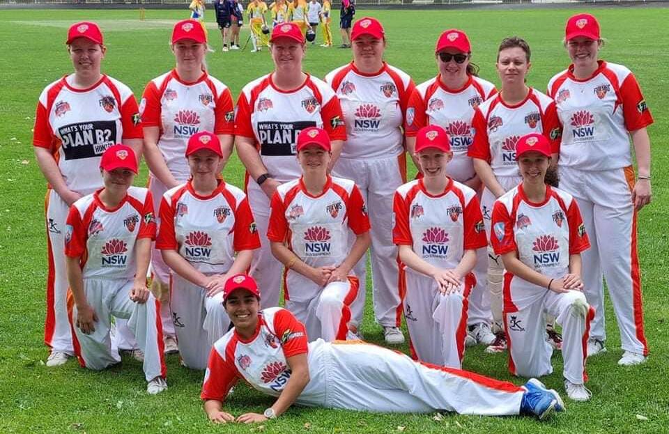 On top: The Illawarra Flames were all smiles after they won both pool games on Saturday to claim a finals spot. Photo: Cricket Illawarra. 