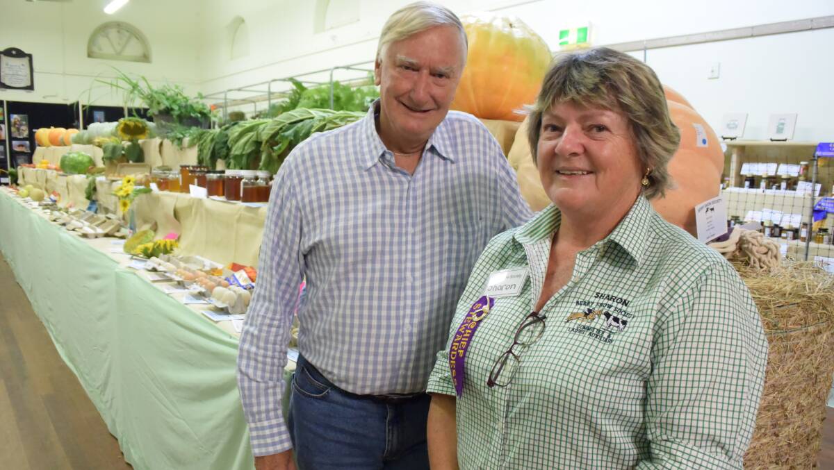 BERRY SHOW: Retired chief secretary of the Berry Show Society Jim Bieler and chief stewardess at the pavilion Sharon Jeffery.