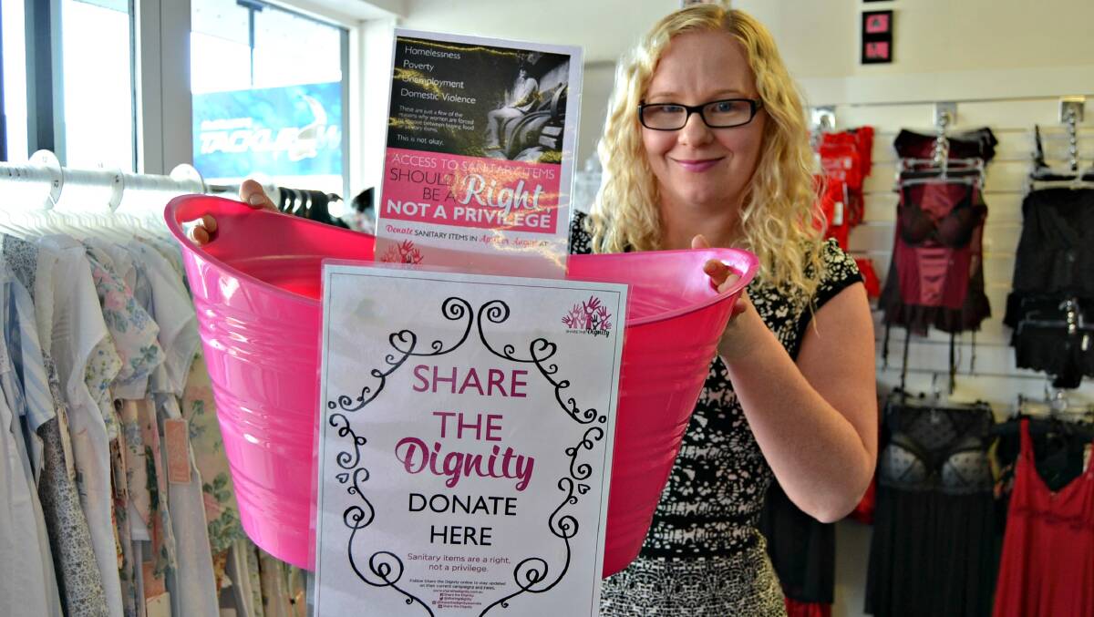 HELP OUT: Kaye Small at Knickerboxers, Nowra is encouraging everyone to make a donation at the store.