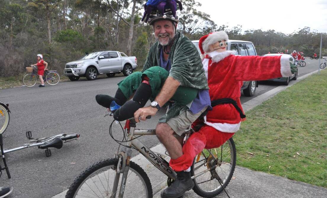 Fun of the Santa ride. File image