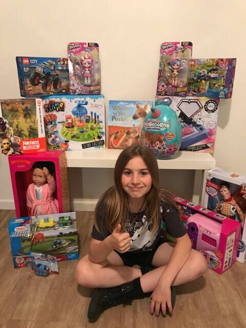 GENEROUS: Pacey Ebzery, 9, has already started purchasing toys through his chocolate sales to be given to kids in need this Christmas. Photo: supplied. 