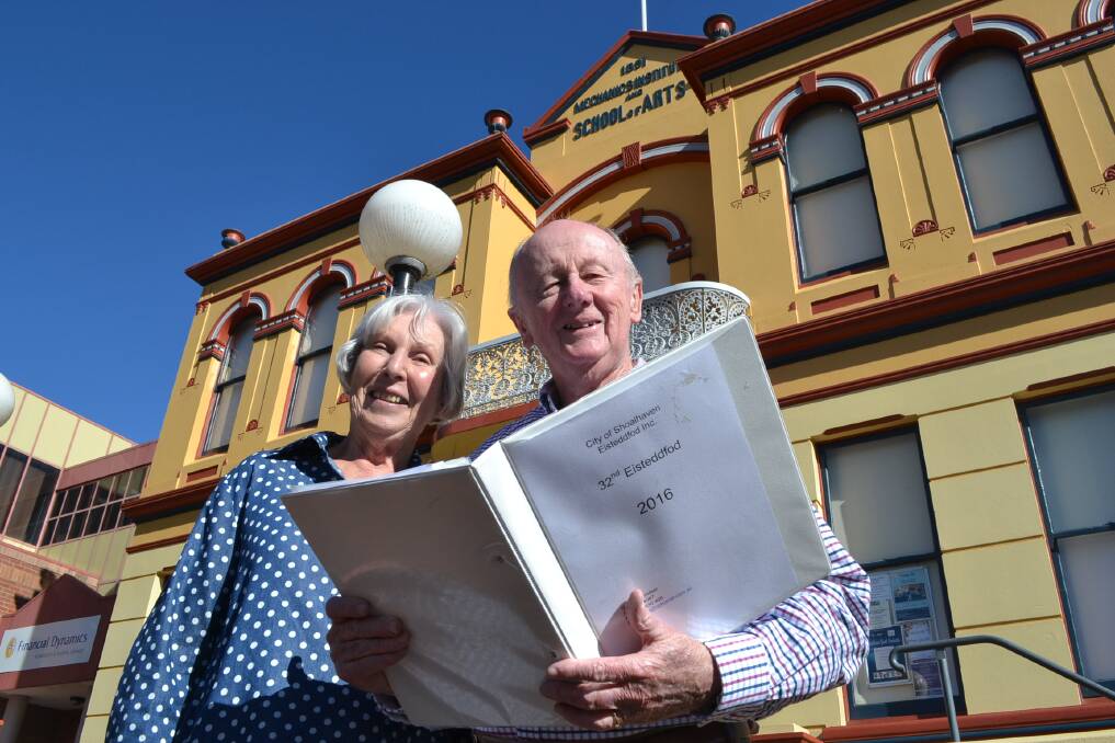 NEW ROLE: George Windsor, pictured with wife Elizabeth, has stepped down as president of the City of Shoalhaven Eisteddfod after 10 years. He will be the acting president until June and will be the publicity officer in 2019. 
