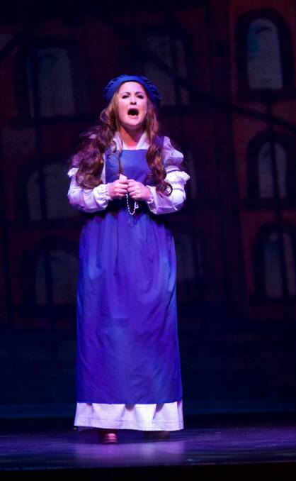 Jane McIntosh as Fantine in AMTC's production of Les Miserables in 2018. Photo supplied.