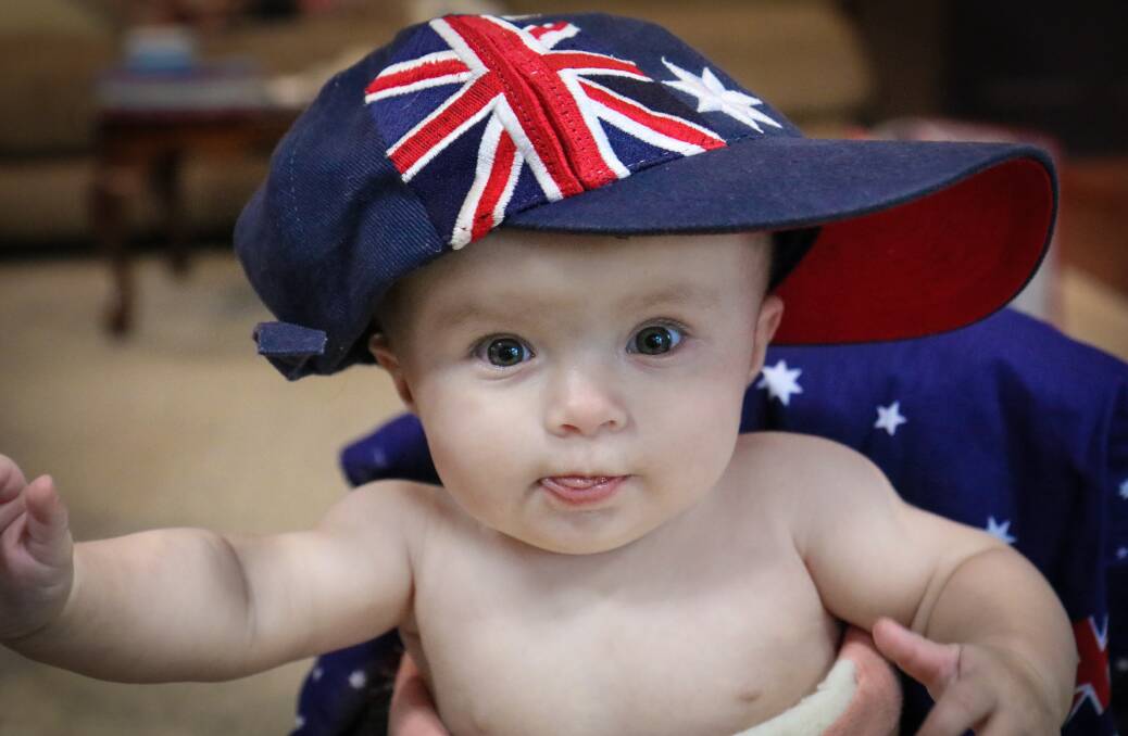 PIC OF THE DAY: Bomaderry's Saskia Rowe celebrated turning six months old and her first Australia Day on Friday. Photo: Daniela Heubusch. 