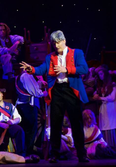Nathan Lomas as Jean Valjean in AMTC's production of Les Miserables in 2018. Photo supplied.
