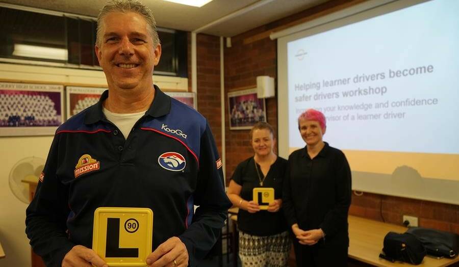 STAY SAFE: Pete and Julie Lowe with Shoalhaven Council's road safety officer Kym Snow at a recent Bomaderry workshop.

