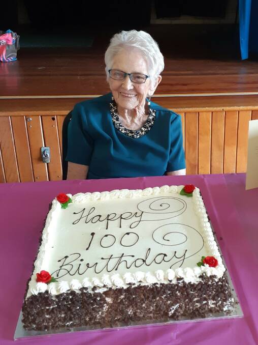 MUCH-LOVED: Kathleen Drury's family threw her a surprise party to mark her 100th birthday. Photo: supplied. 