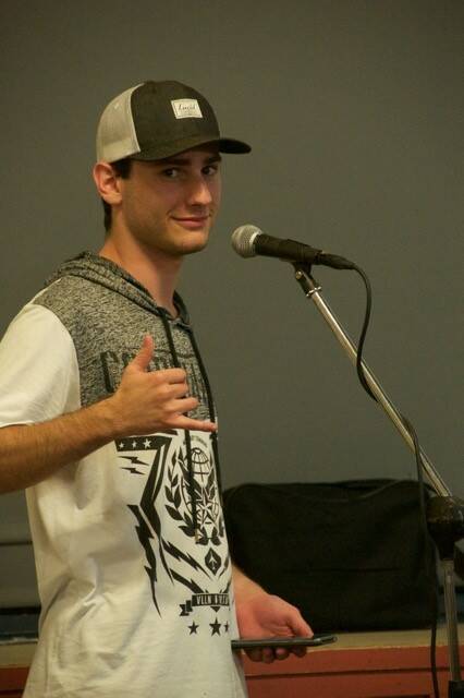 SPOTLIGHT: Rapper Jarod Pace at rehearsals recently. 