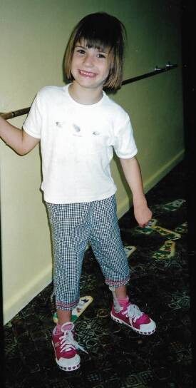 As a young child, Clare Walsh had to relearn how to walk and talk. Photo: supplied. 