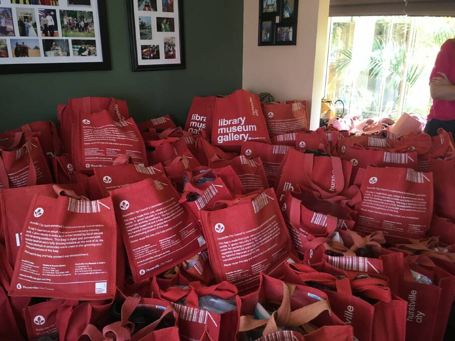 Shirley said her "very tolerant and supportive husband" is used to their house filling up with bags. Photo: supplied.
