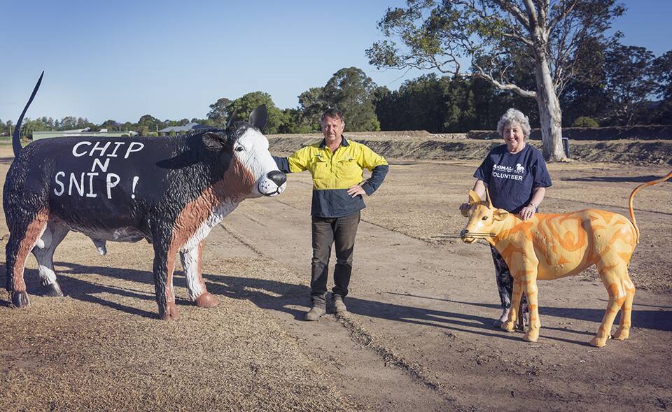 PROTECT YOUR PETS: David Smith from Turfco and foster carer Rosalie Sims from Shoalhaven Animal Welfare League encourage everyone to take advantage of the offer. 