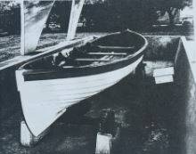 HOME: The Shoalhaven 'flood boat' in her new residence in 1971. Photo: Shoalhaven Historical Society.