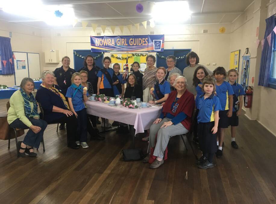 APPRECIATION: Nowra Girl Guides and North Nowra Girl Guides host an afternoon tea for the Nowra CWA at the Nowra Guide Hall in Marriott Park as part of their Service Flash 1 awards. Photo: supplied. 