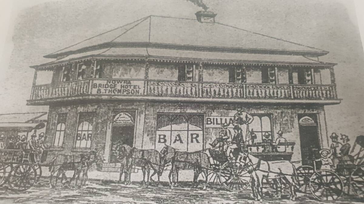 TERROR: The Bridge Tavern's ghost is so scary, he frightened an elephant into sitting on the Nowra bridge for a solid six hours. Photo: Shoalhaven Historical Society. 