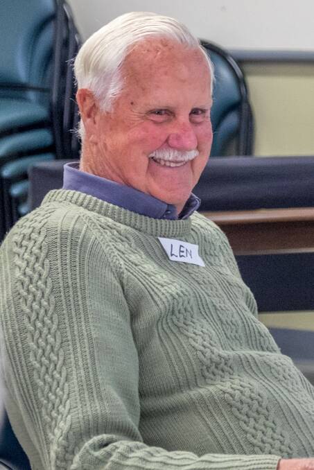 ALL SMILES: Reg Walton of Nowra enjoys the weekly event. Photo: contributed. 