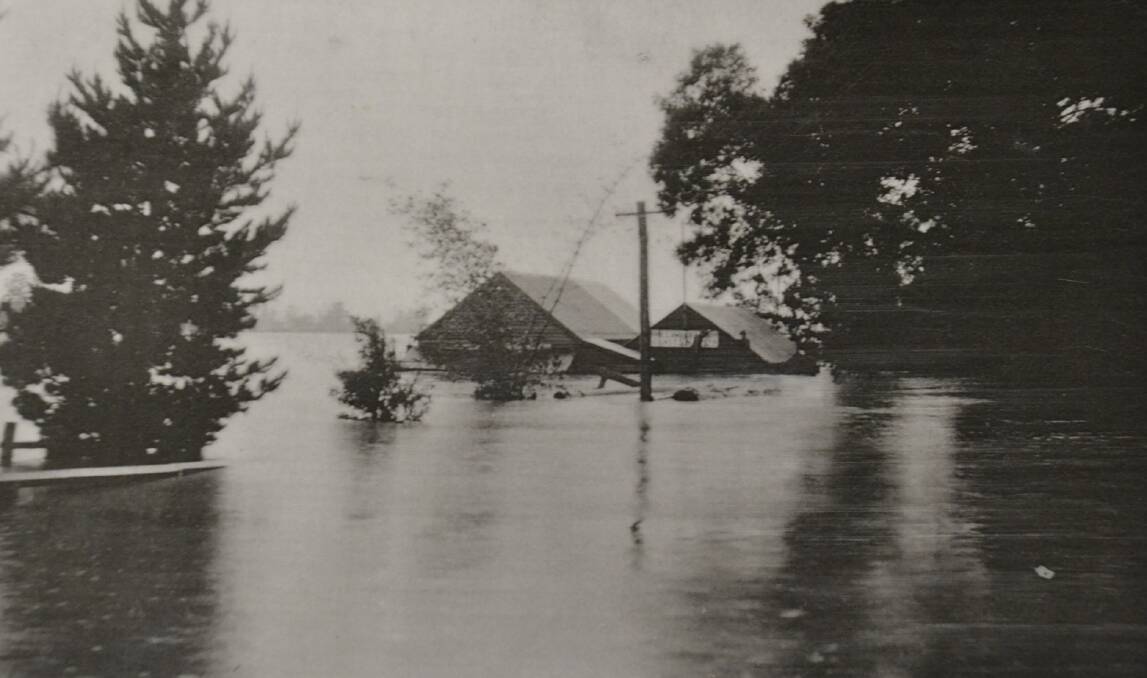 EARLY DAYS: The Nowra Sailing Club withstood the 1916 flood. Photo: Nowra Historical Society. 