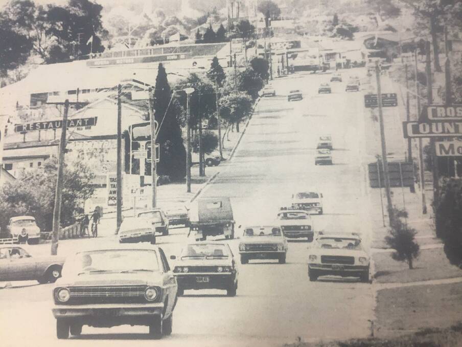 The Princes Highway at the southern gateway to the bustling Nowra. Photo: Shoalhaven Historical Society.