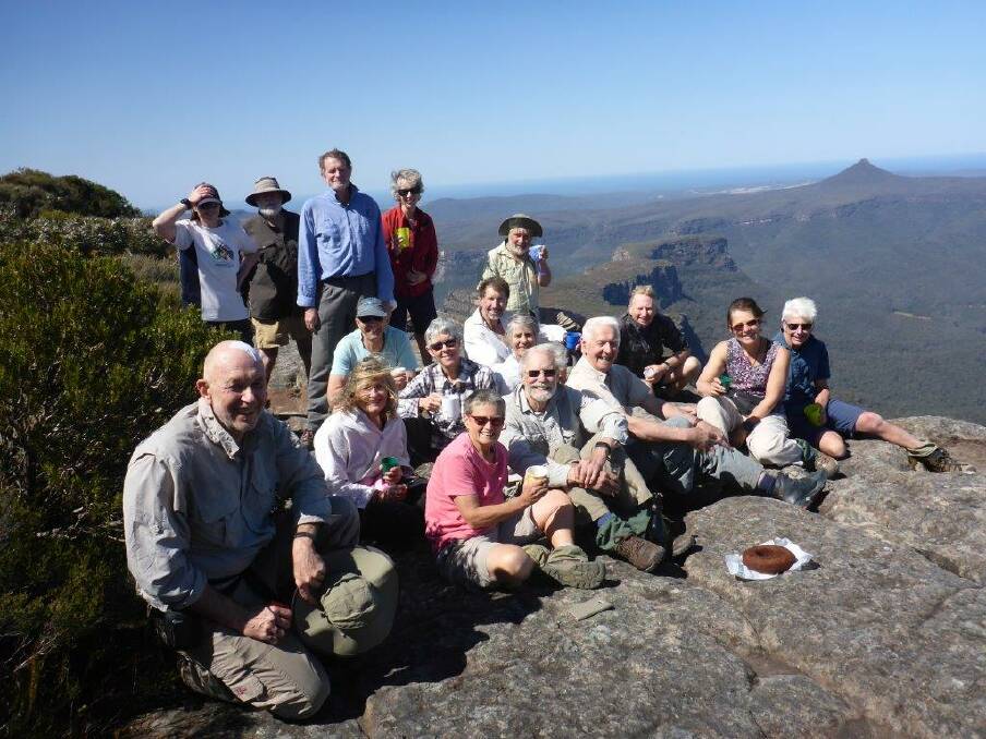 CHALLENGE: The Shoalhaven Bushwalkers tackled one of the highest peaks in the region recently. 