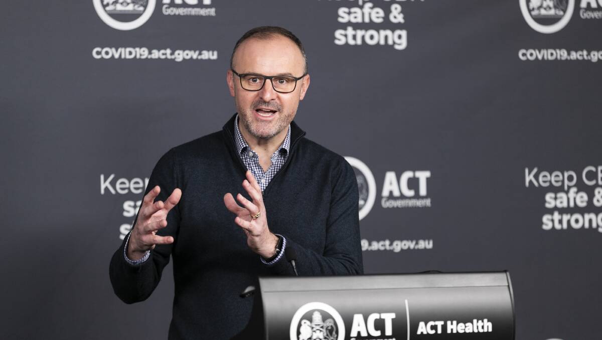 ACT Chief Minister Andrew Barr. Picture: Keegan Carroll