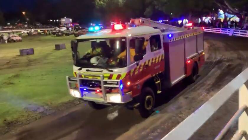 Almost a dozen fire trucks took a lap of honour at the Nowra Showground on Saturday night.