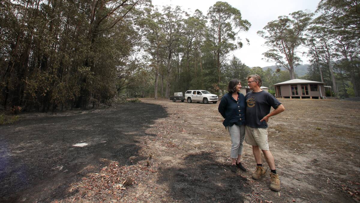 Survivors: Belinda and Ed Allen after the fires.