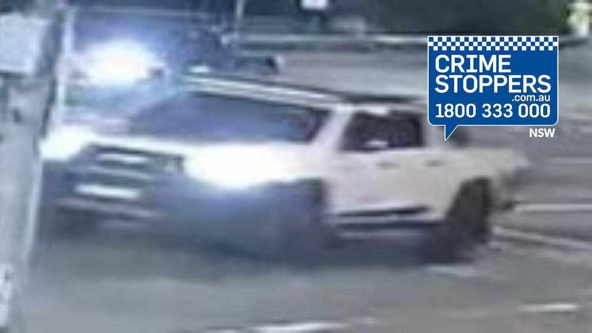 The make and model of the vehicle is unknown. Picture, supplied by NSW Police