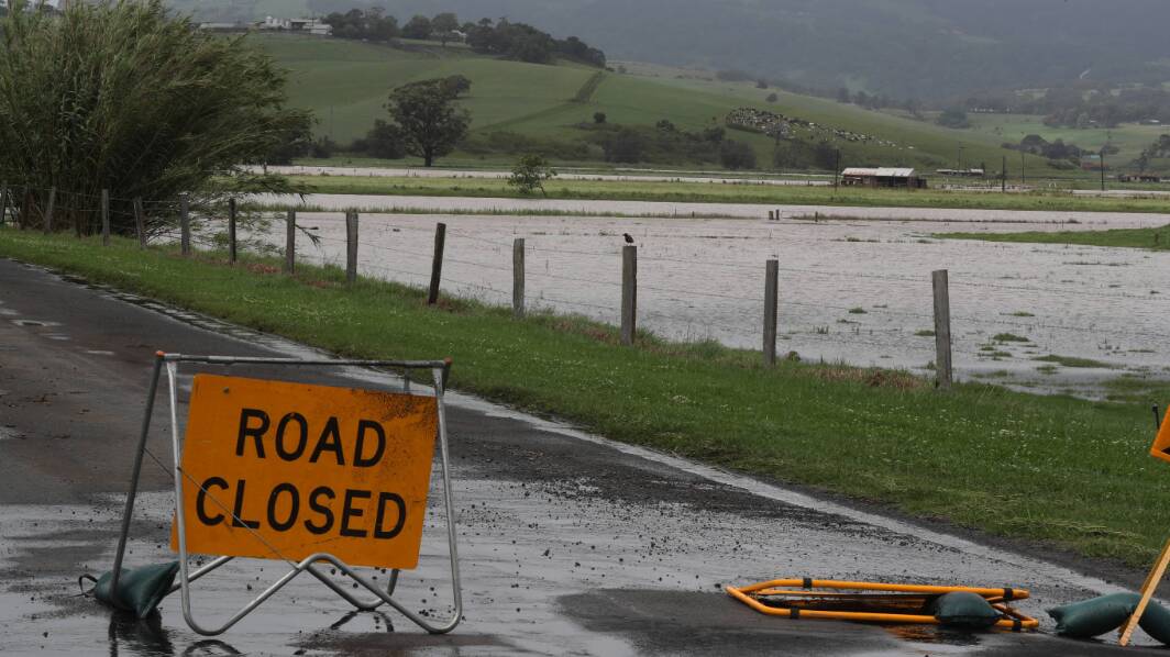 Road closures remain in the Shoalhaven after severe weather system and flooding. Picture by Robert Peet