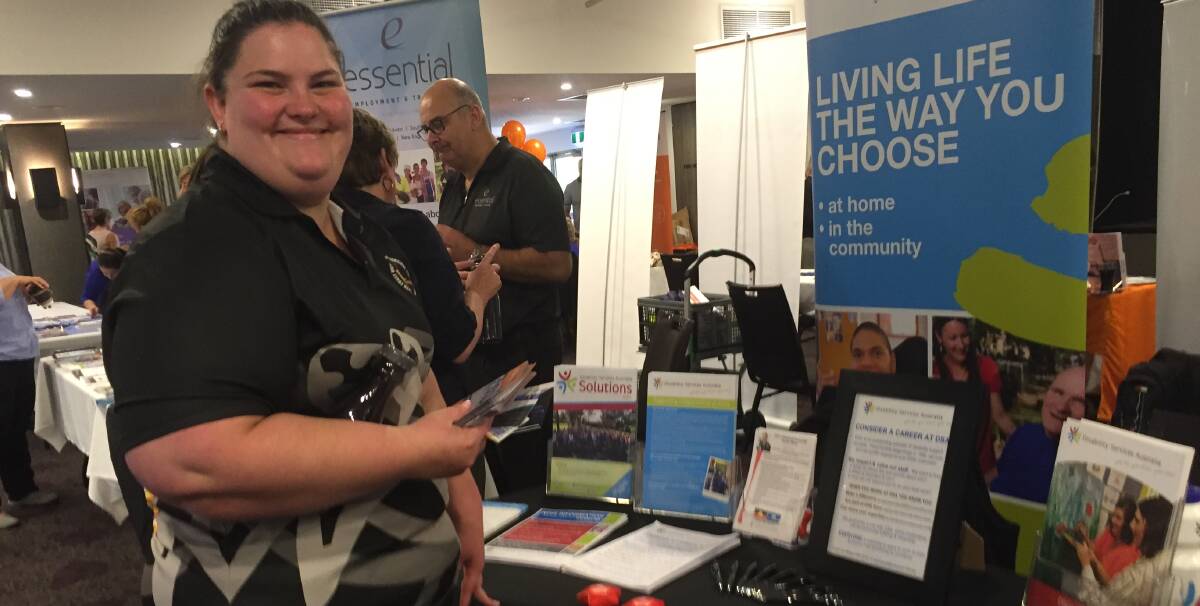 Emily Grant from Ability Links checks out some of the other stalls at the expo.
