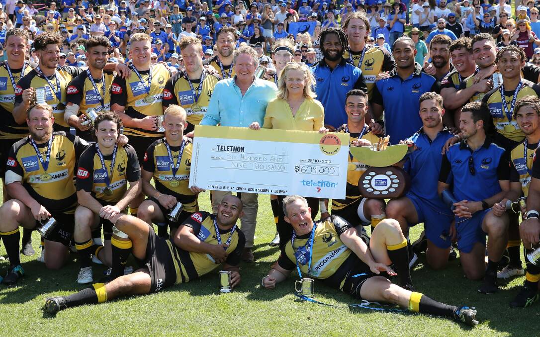 The Western Force with their winner's cheque. Photo: FORCE MEDIA