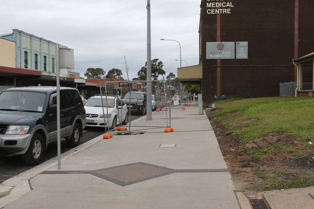 FRESH LOOK: The upgraded footpath on Berry Street. Photo: Robert Crawford.