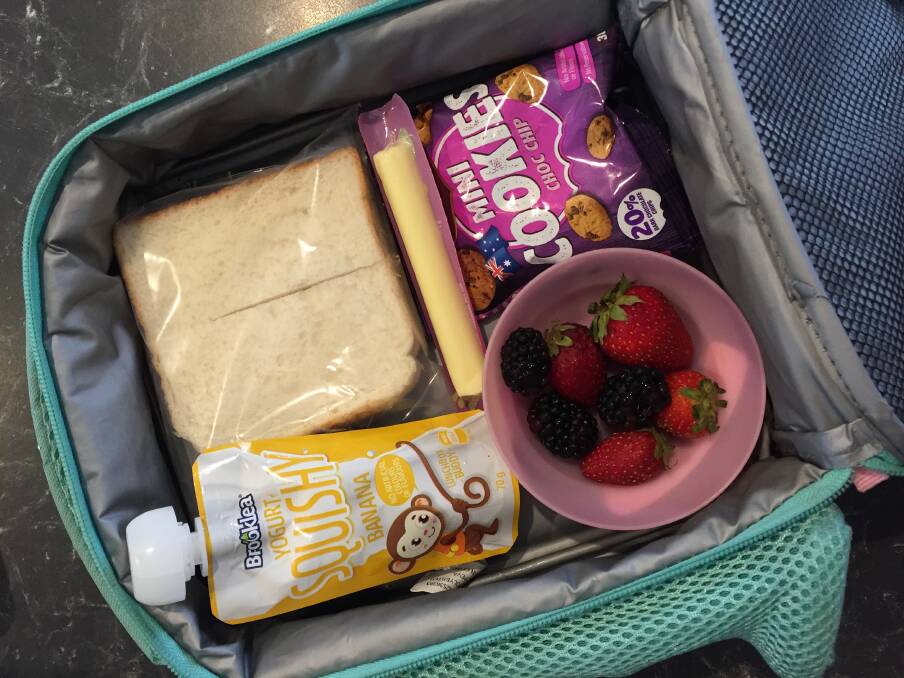 Calcium, carbohydrates and fruit - plus a treat. This St Michael's students lunchbox has a bit of everything to fuel a day of learning.