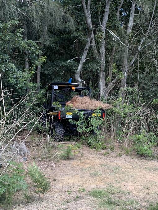 The four-wheel drive was found dumped in bush land on the side of the road.