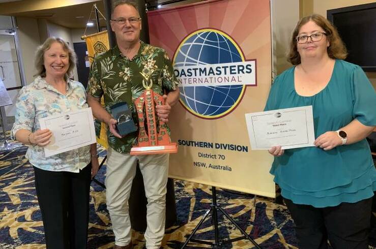 Nowra Toastmasters at a recent public speaking competition.