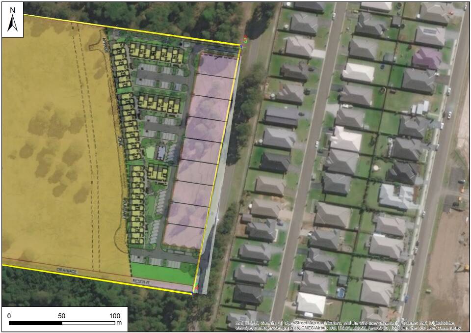 A birds-eye view of the possible South Nowra development.
