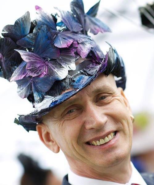 A CERTAIN SOMETHING: "Milliner to the stars" Neil Grigg is one of the three judges at Sunday's fashions on the field event. Spectacular head-wear is highly recommended.