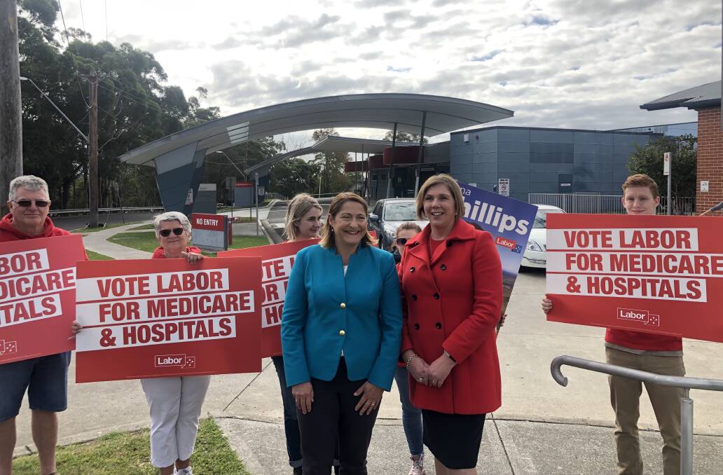 Shadow Health Minister Catherine King and Labor Candidate for Gilmore Fiona Phillips. 