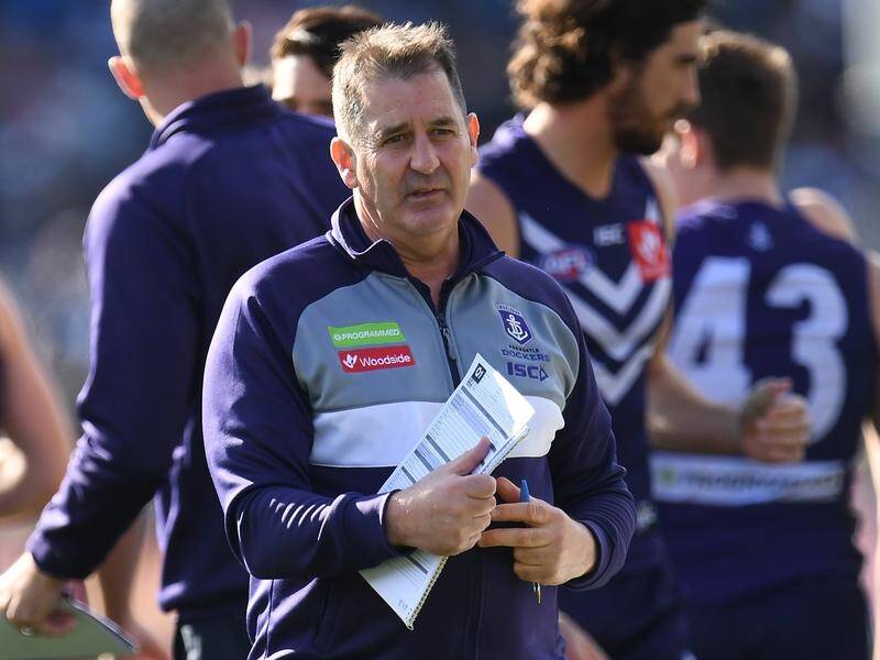 Dockers coach Ross Lyon is under mounting pressure as Fremantle struggle during their rebuild.