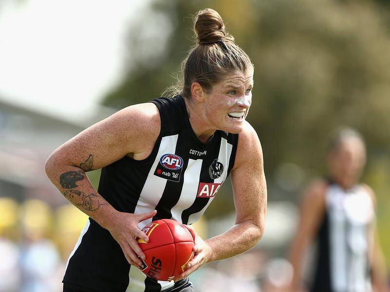 Brianna Davey is one of the key players in Collingwood's tilt at reaching the AFLW grand final.