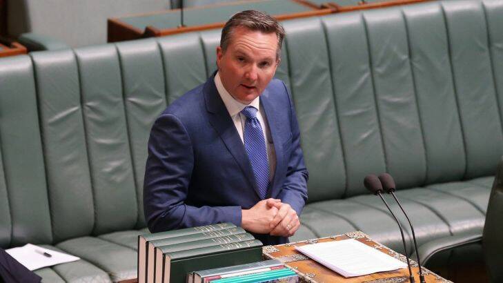 Shadow Treasurer Chris Bowen speaks in the Omnibus Bill at Parliament House in Canberra on Wednesday 14 September 2016. Photo: Andrew Meares  Photo: Andrew Meares