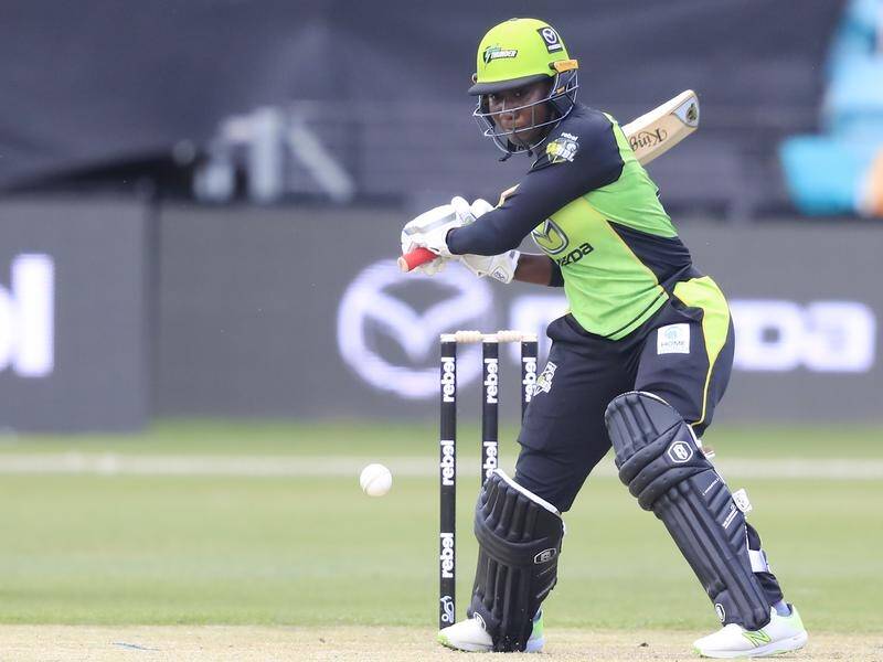 Stafanie Taylor was player of the match in WBBL leaders Sydney Thunder's win over Adealaide Strikers