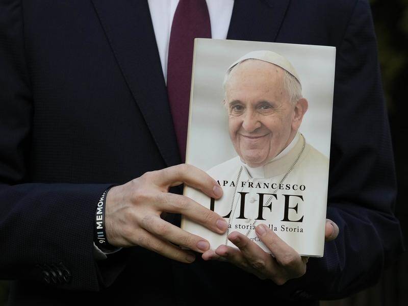 Pope Francis's autobiography, Life: My Story Through History, will be published on Tuesday. (AP PHOTO)