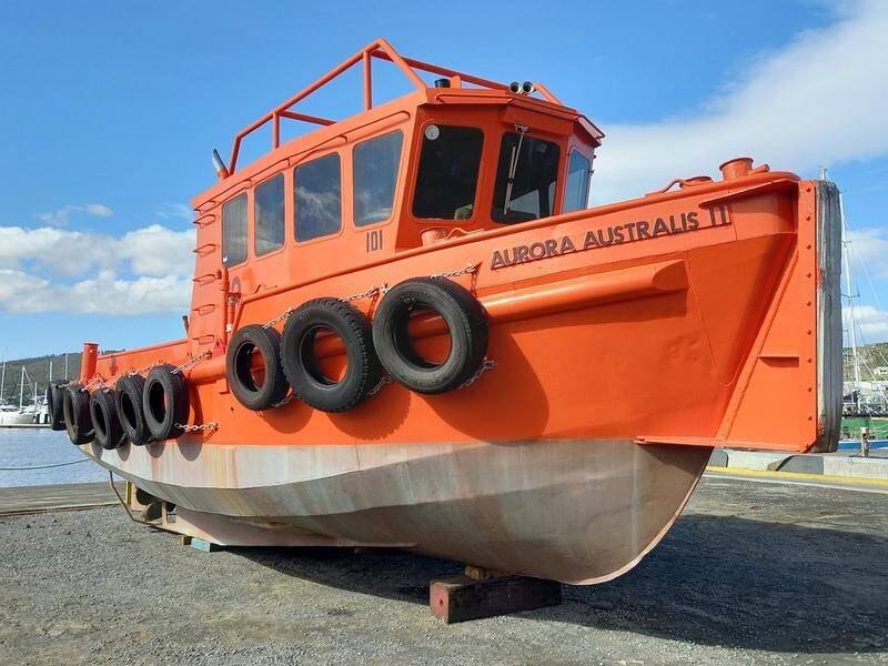 This small vessel remains a legacy of Australia's former Antarctic icebreaker, Aurora Australis.