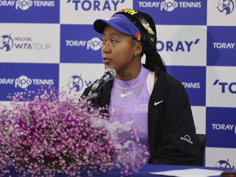 Ex-world No.1 Naomi Osaka withdrew from the Pan Pacific Open in Tokyo due to illness. (AP PHOTO)