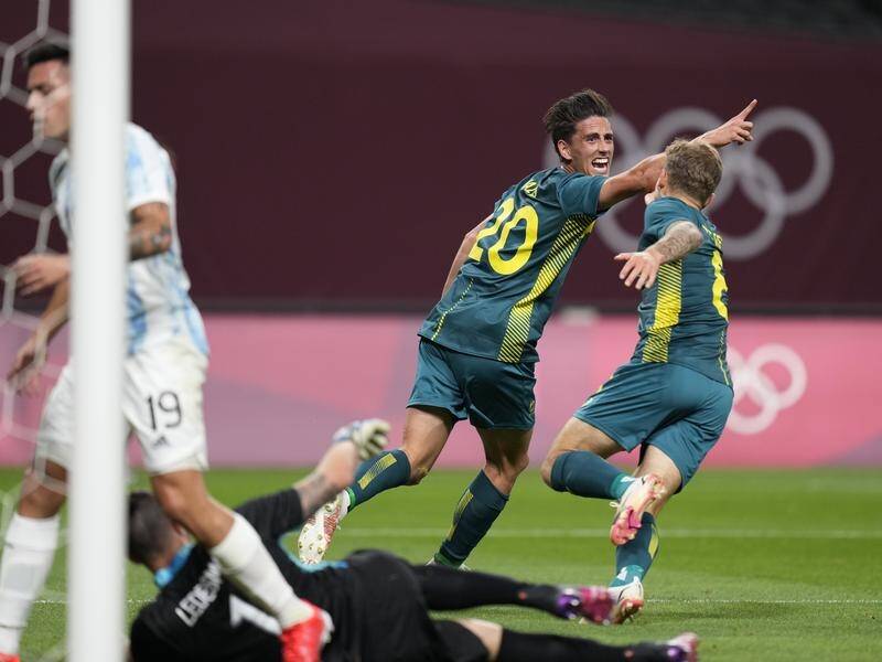 Coach Graham Arnold is taking inspiration from Australia's win over Argentina at the Olympics. (AP PHOTO)