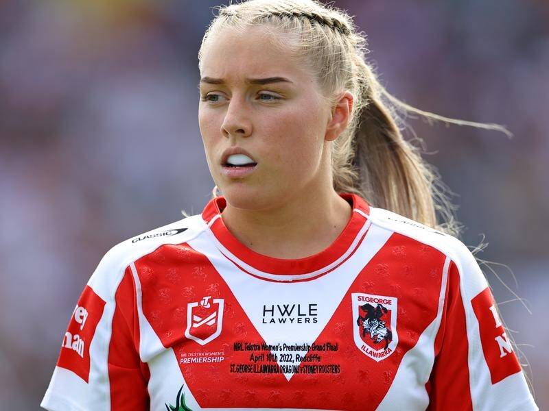 Teagan Berry is one of four representative players to re-sign for the Dragons' next NRLW season.